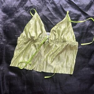 Front tie crop top
